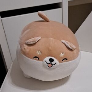 Cute Tan and White Plush Dog Toy